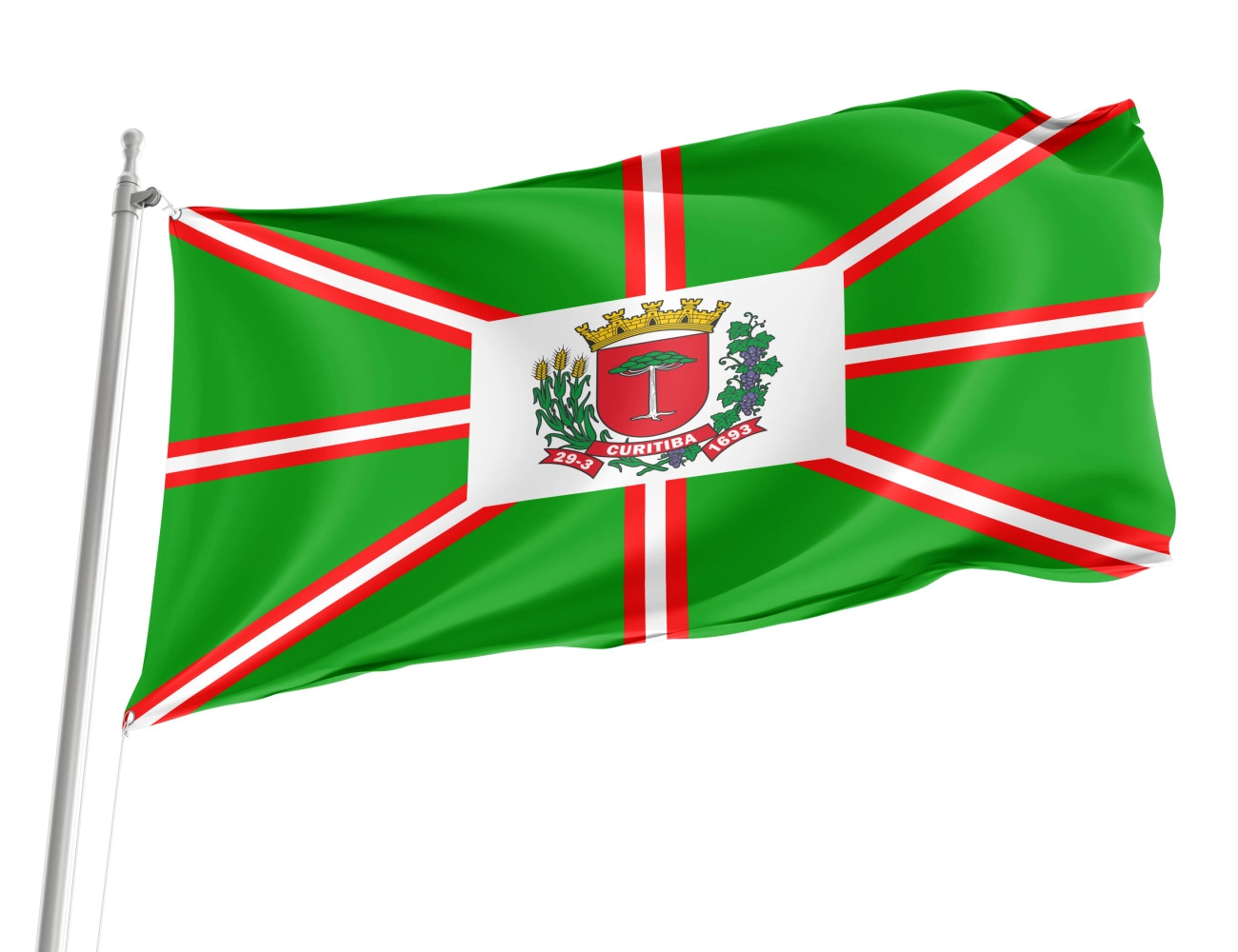 Curitiba, Paraná Outdoor Quality Flag