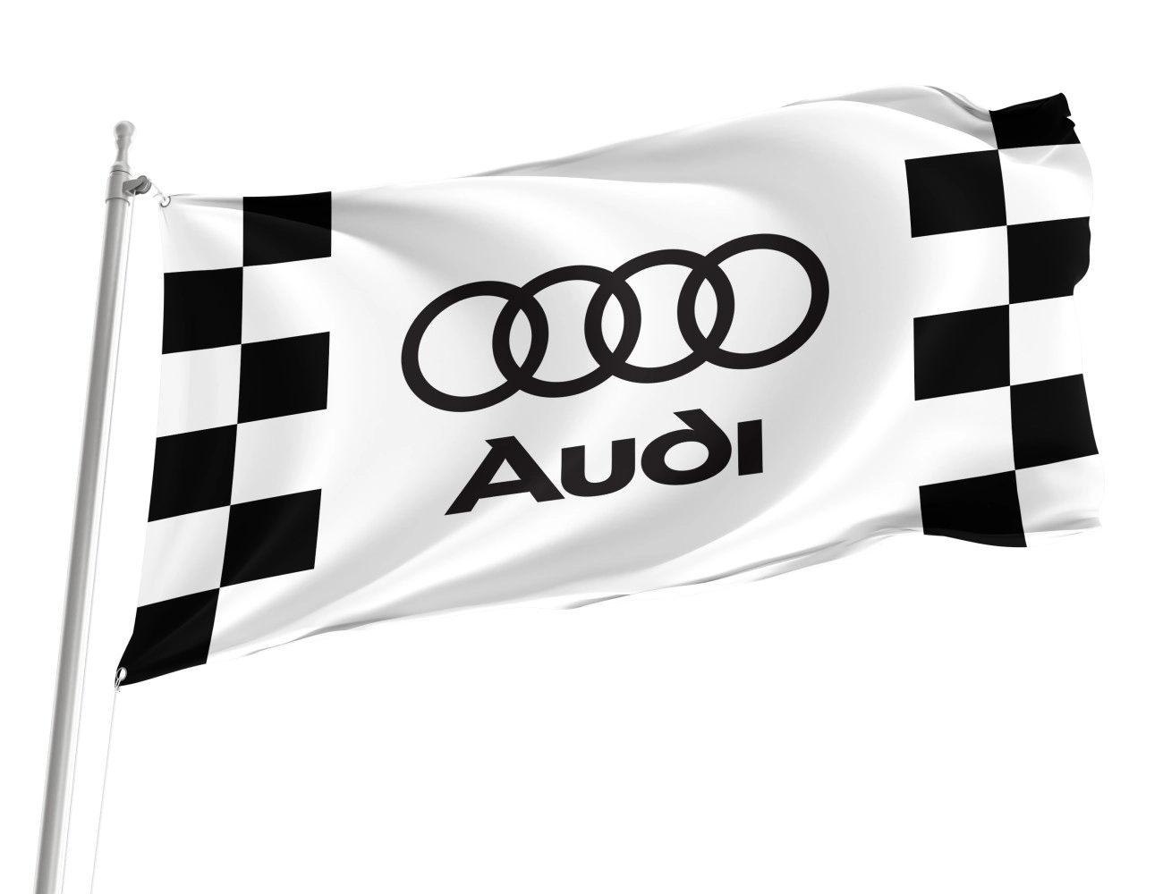 Audi Black White Outdoor Quality Flag