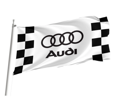 Audi Black White Outdoor Quality Flag