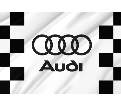 Audi Black White Outdoor Quality Flag
