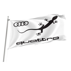 Audi Quattro White Outdoor Quality Flag