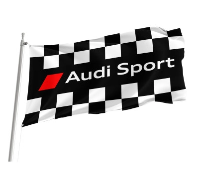 Audi Sport Checkered Racing Black White Outdoor Quality Flag