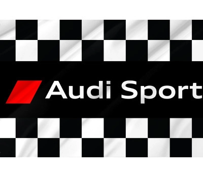 Audi Sport Checkered Racing Schwarz Weiß Outdoor Qualität Flagge