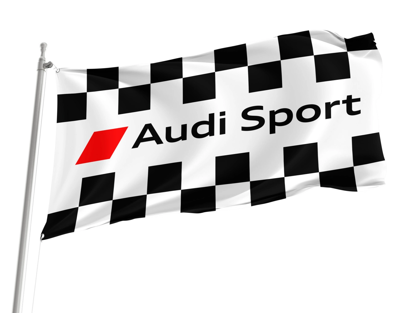 Audi Sport Checkered Racing Weiß Schwarz Outdoor Qualität Flagge