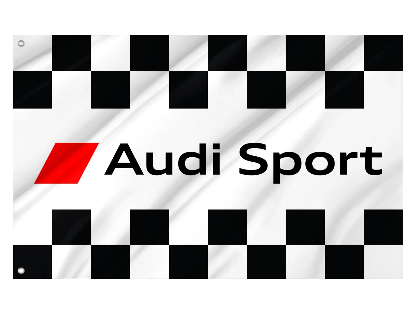 Audi Sport Checkered Racing Weiß Schwarz Outdoor Qualität Flagge