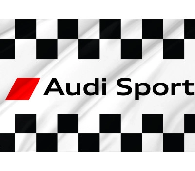 Audi Sport Checkered Racing Weiß Schwarz Outdoor Qualität Flagge