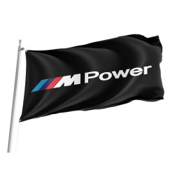 BMW M Power Black Outdoor Quality Flag