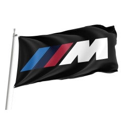 BMW M Logo Black Outdoor Quality Flag