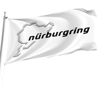 Nürburgring Weiß Outdoor Qualität Flagge