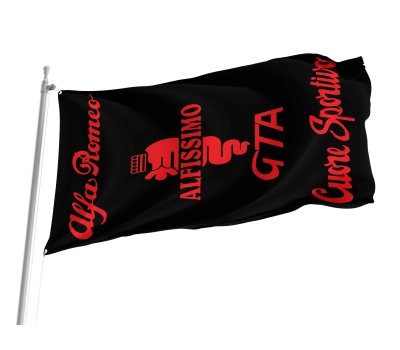 Alfa Romeo GTA Black Outdoor Quality Flag