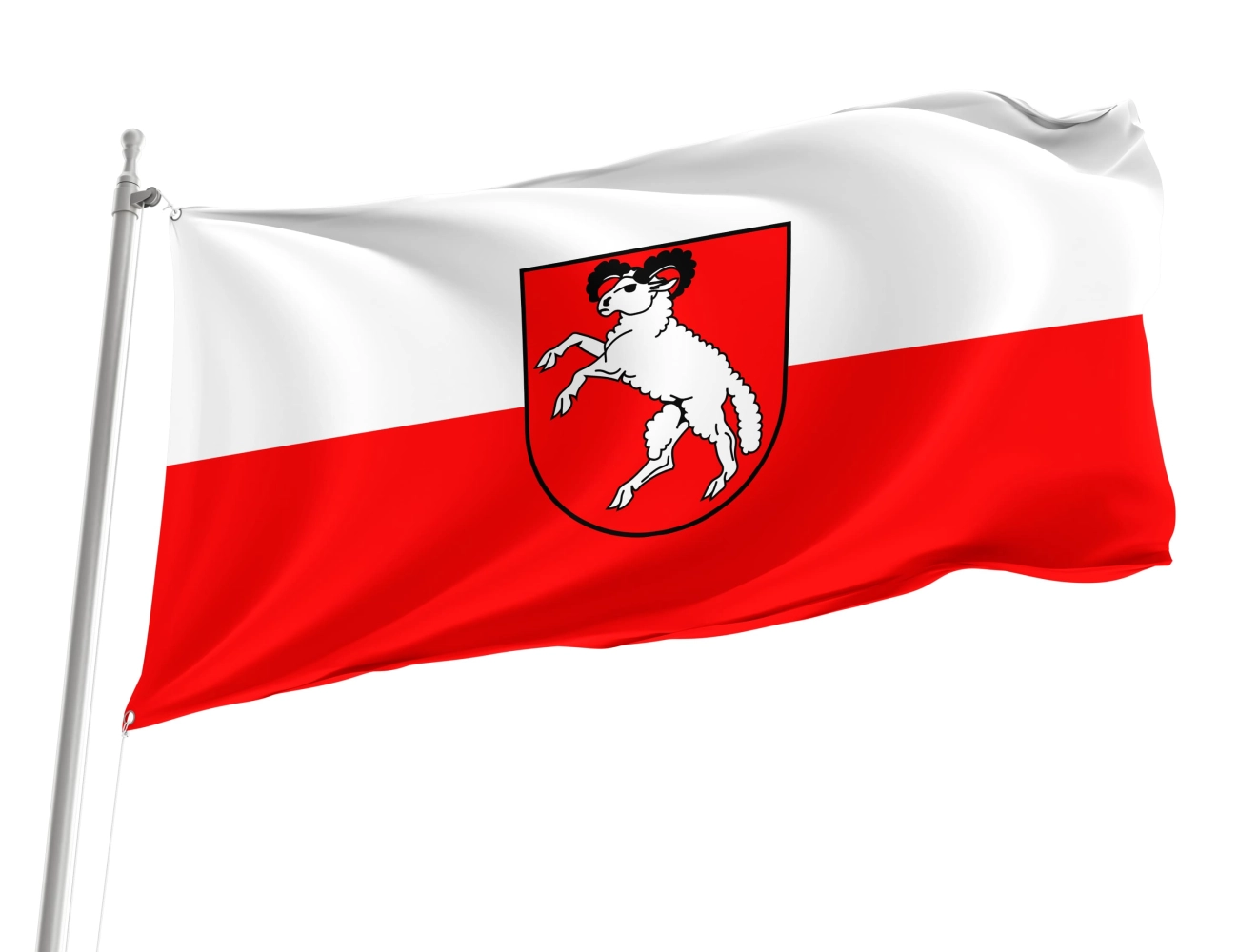 Öpfingen Flag, Official German Municipal Flag from Baden-Württemberg