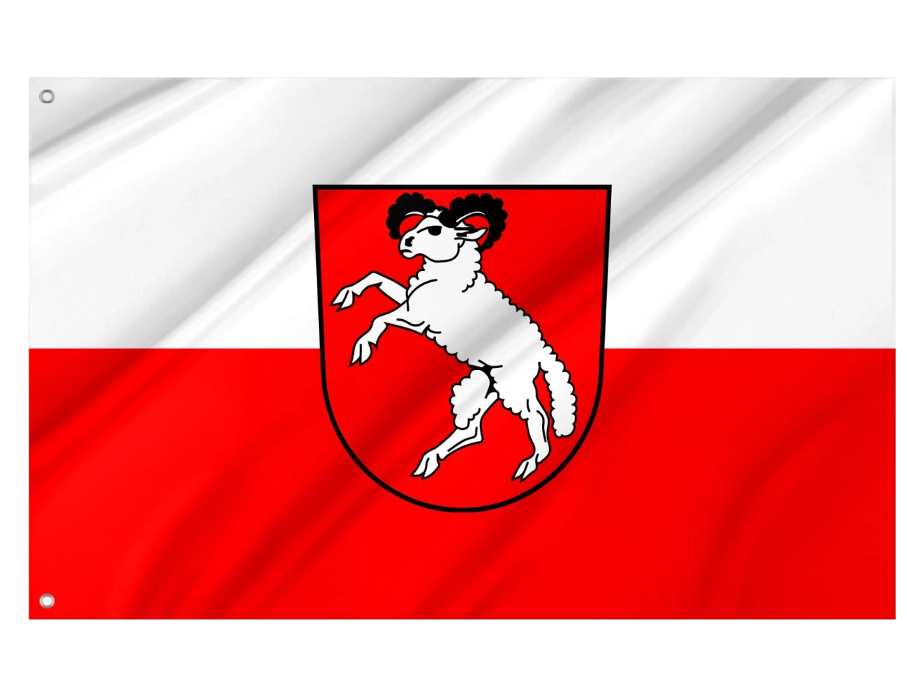 Öpfingen Flag, Official German Municipal Flag from Baden-Württemberg