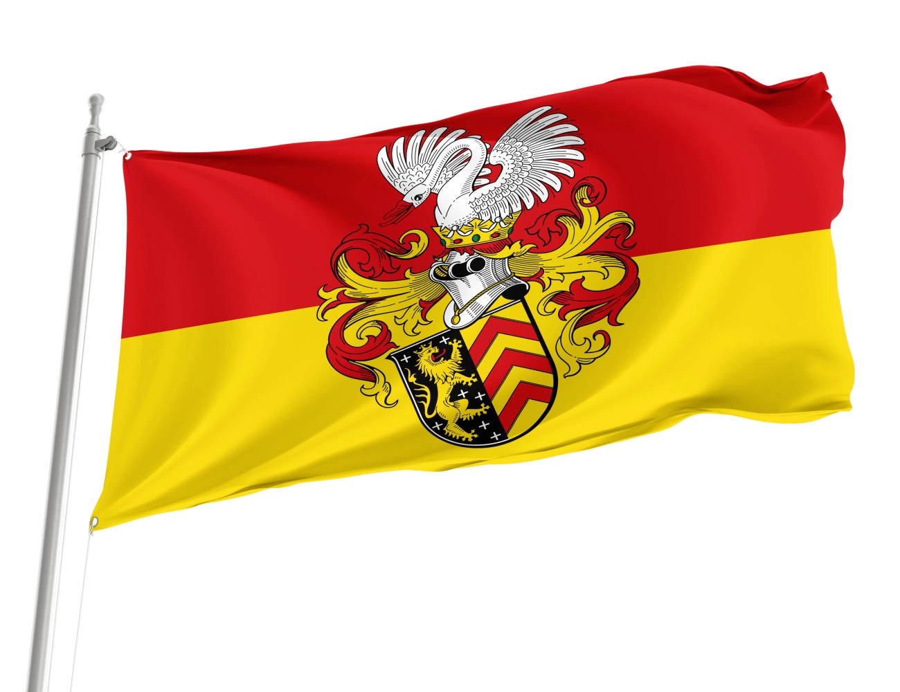 Hanau, Hesse Outdoor Qualität Flagge