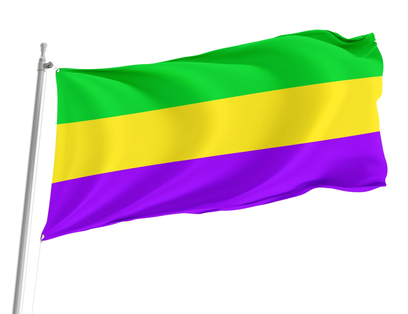Rex (Mardi Gras colors) Outdoor Quality Flag, DE--228