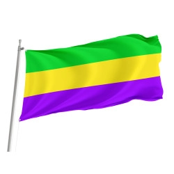 Rex (Mardi Gras colors) Outdoor Quality Flag