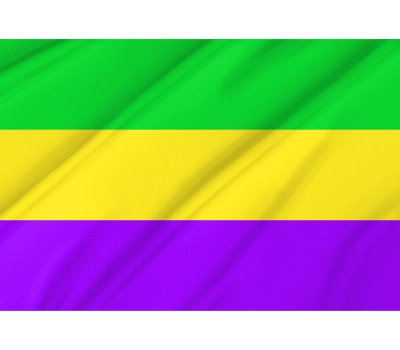 Rex (Mardi Gras colors) Outdoor Quality Flag