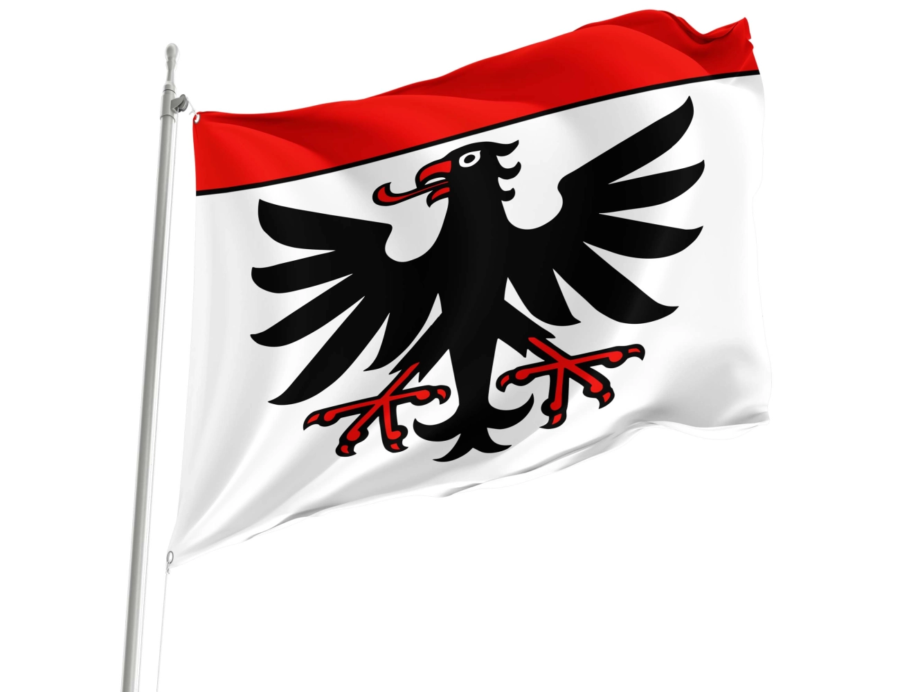 Aarau AG Switzerland municipal polyester flag square design