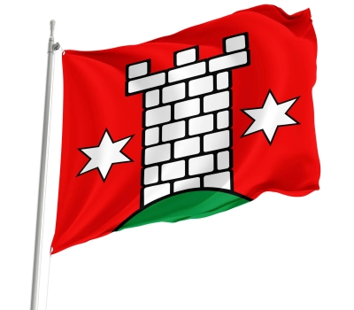 Flag of the municipality of Aristau (AG)