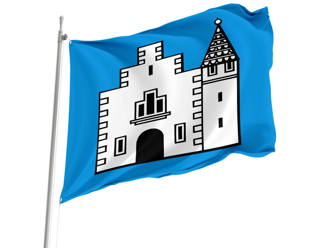 Bellikon AG Switzerland municipal polyester flag square design