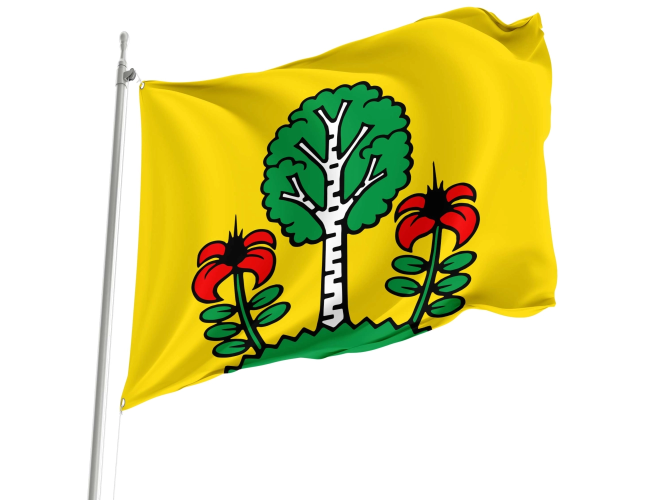 Besenbüren AG Switzerland municipal polyester flag square design