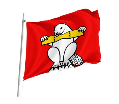 Flag of the municipality of Biberstein (AG)