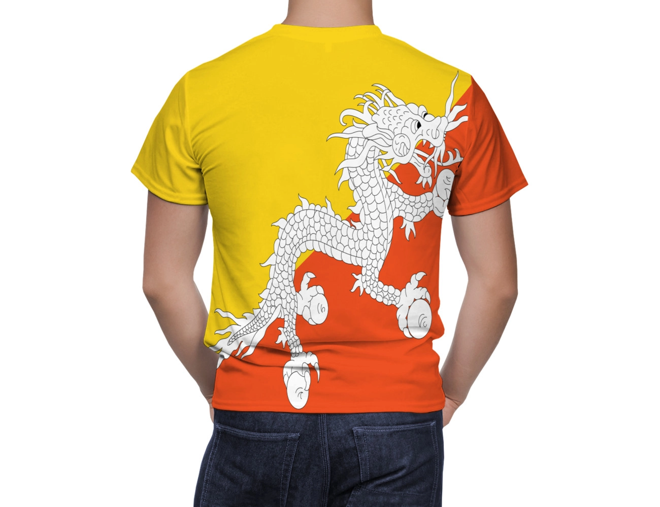 Bhutan Flag T-Shirt, DAN--2