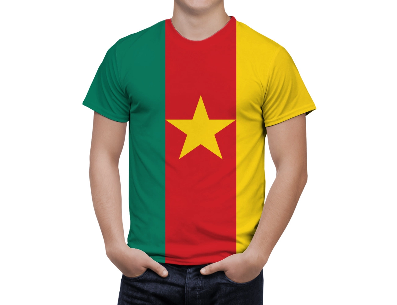 Cameroon Flag T-Shirt, NAT--FLAG-6