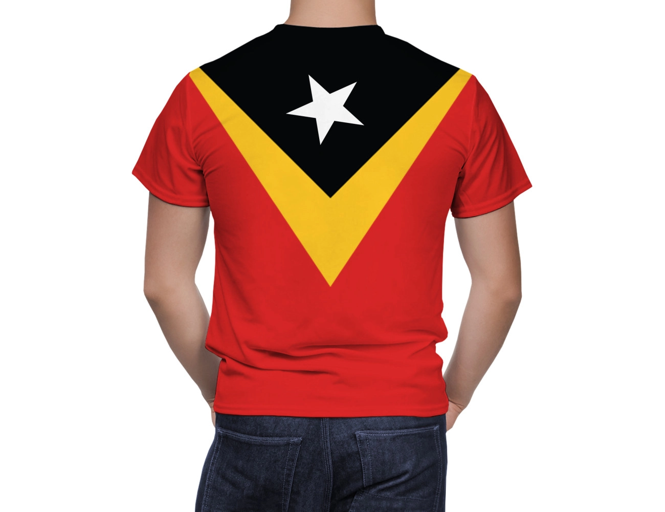 East Timor Flagge T-Shirt, NAT--FLAG-24