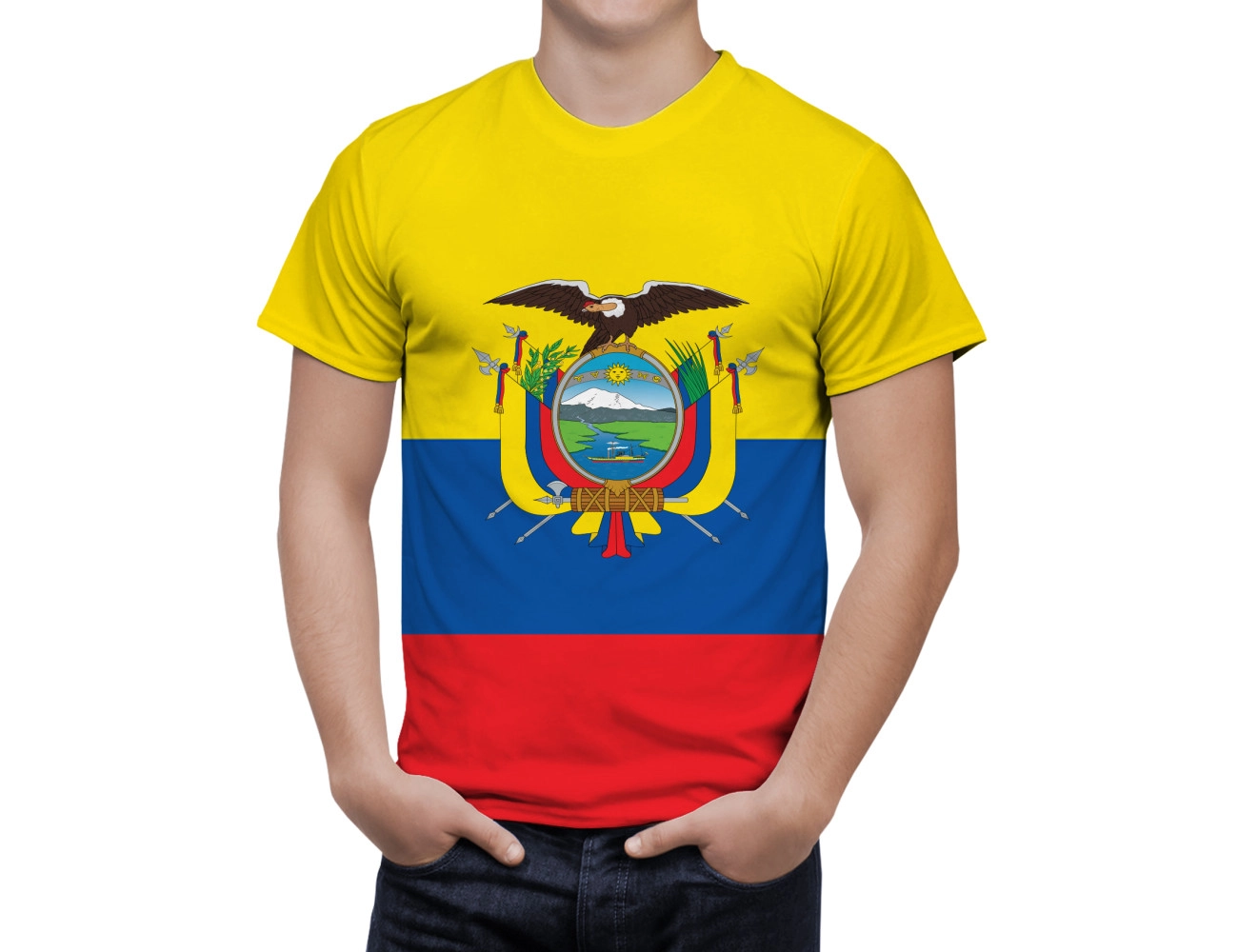 Ecuador Flagge T-Shirt, NAT--FLAG-25