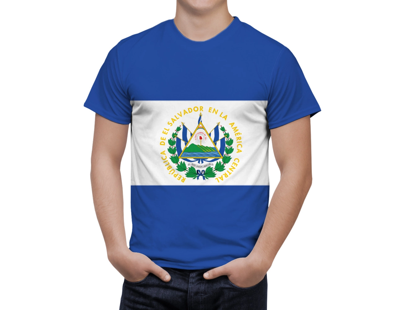 El Salvador Flagge T-Shirt, NAT--FLAG-27
