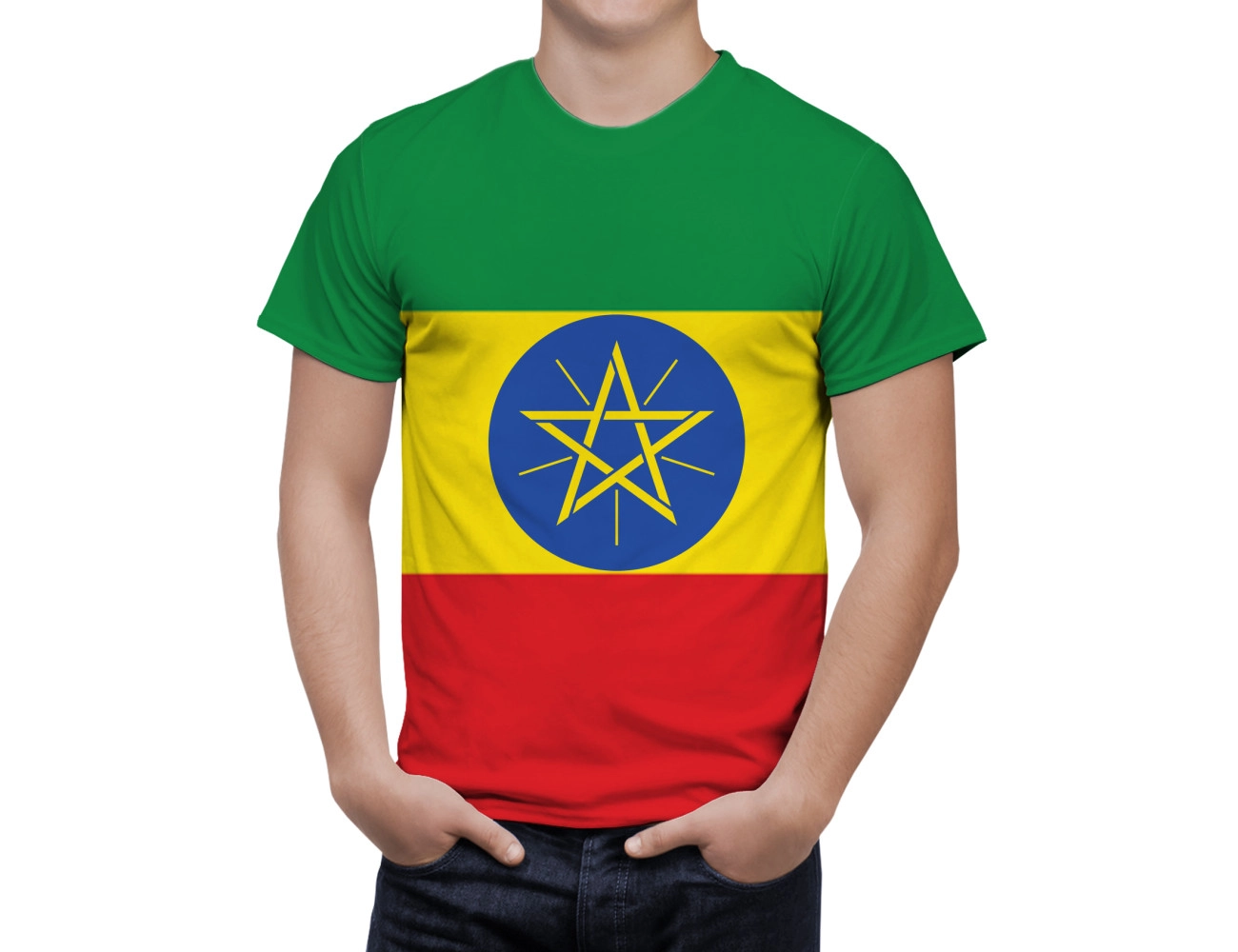 Ethiopia Flag T-Shirt, NAT--FLAG-33