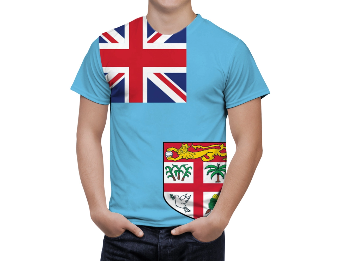 Fiji Flag T-Shirt, NAT--FLAG-34