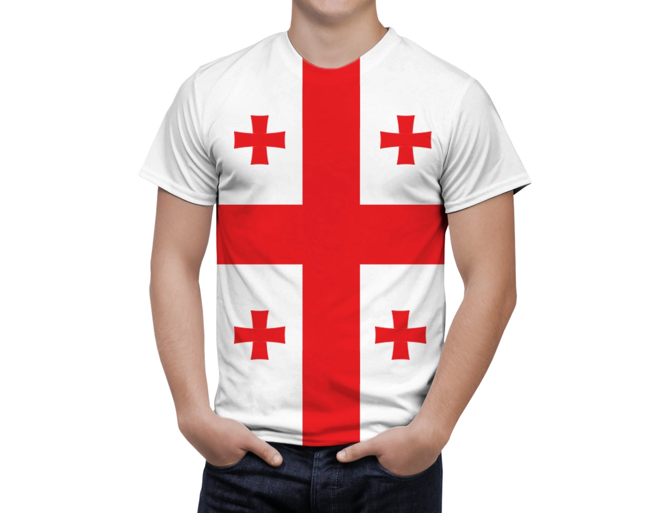 Georgia Flag T-Shirt, NAT--FLAG-40