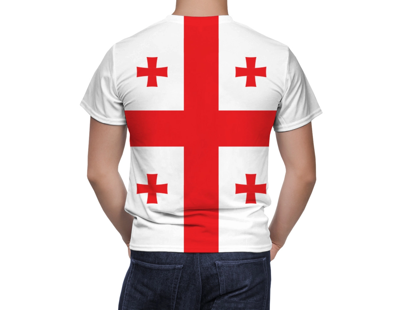 Georgia Flag T-Shirt, NAT--FLAG-40