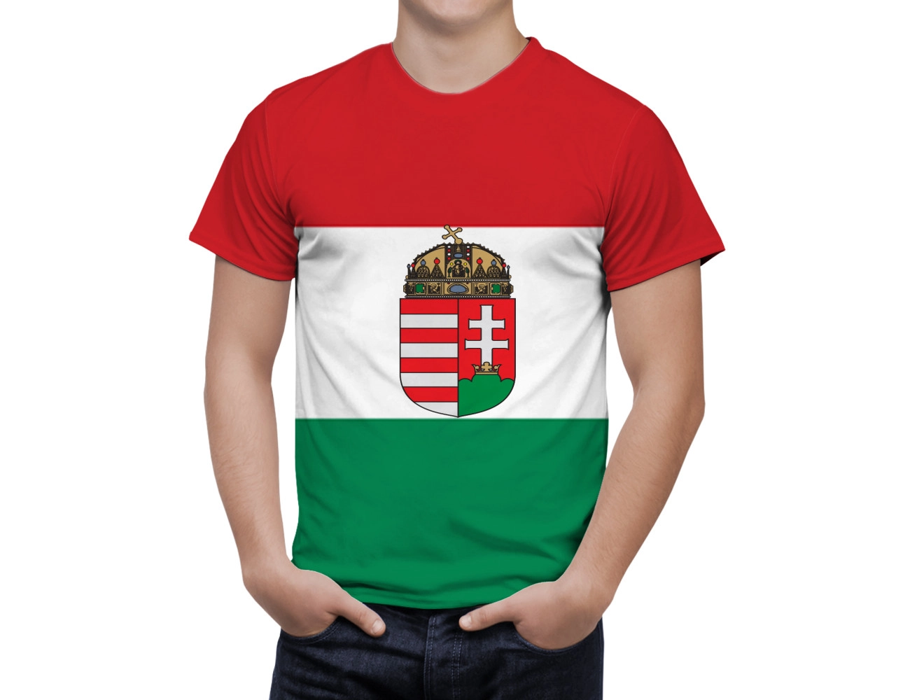 Hungary Flag T-Shirt, NAT--FLAG-45
