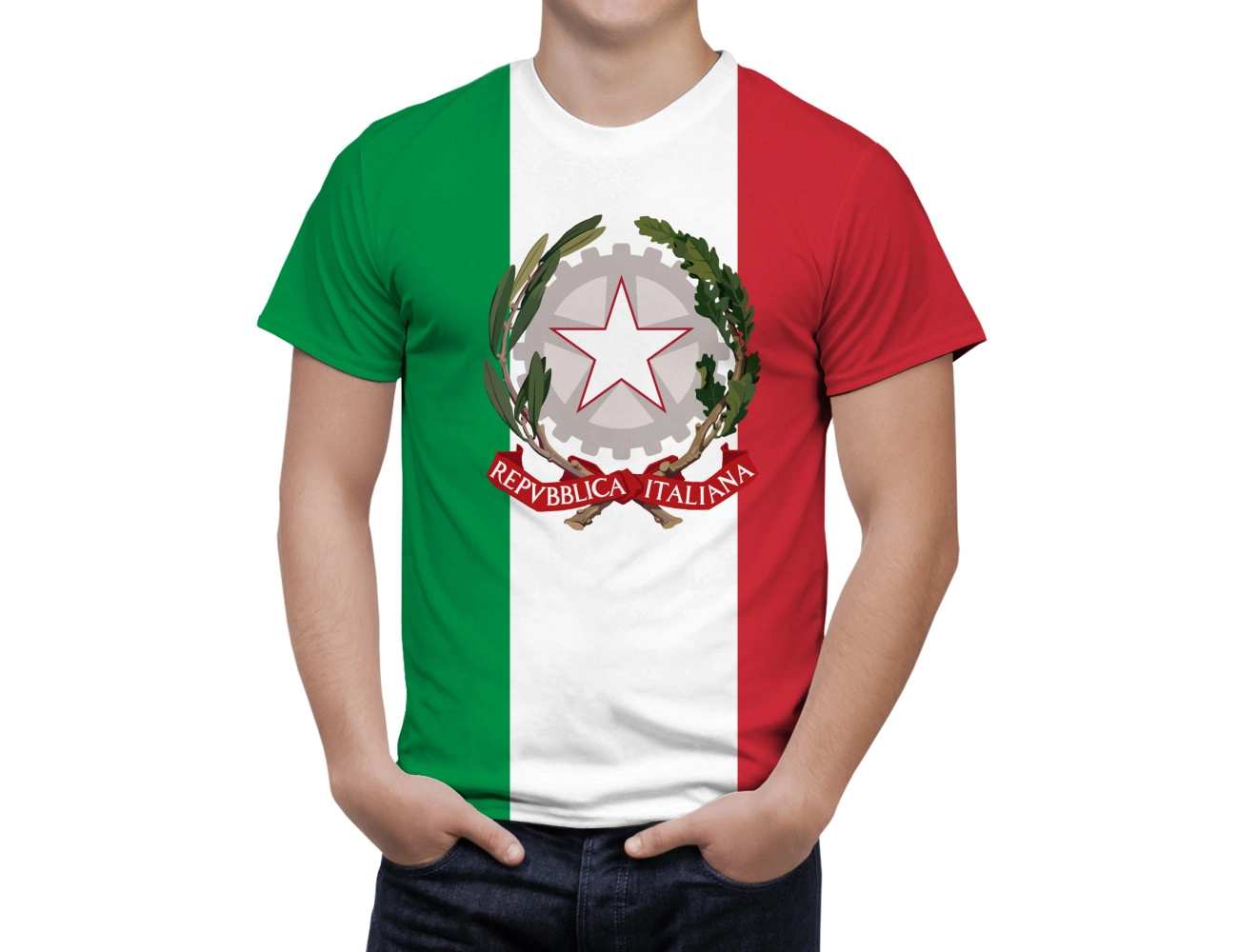 Italy Flag T-Shirt, NAT--FLAG-48
