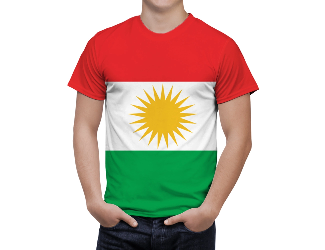 Kurdistan Flag T-Shirt, NAT--FLAG-51