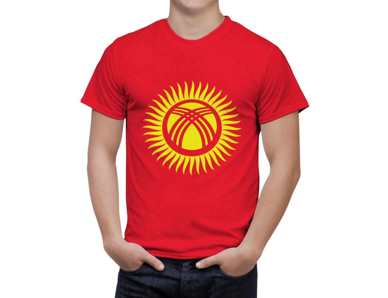 Kyrgyzstan Flag T-Shirt, NAT--FLAG-52