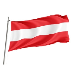Austria with Crest Outdoor Qualität Flagge