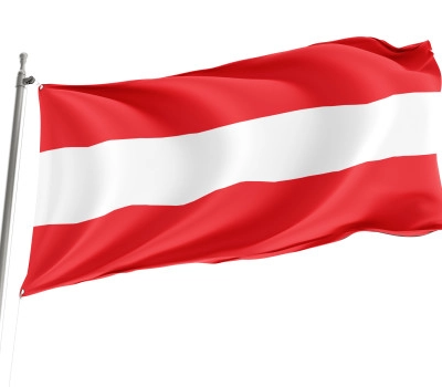 Austria with Crest Outdoor Quality Flag