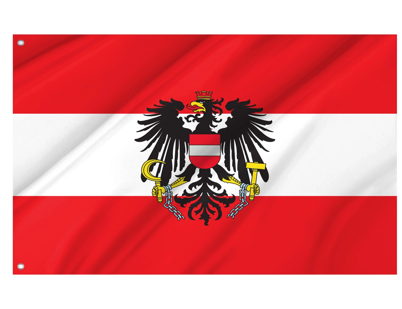 Austria with Crest Outdoor Quality Flag
