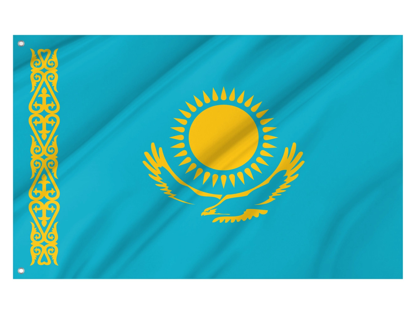 Kazakhstan Outdoor Qualität Flagge