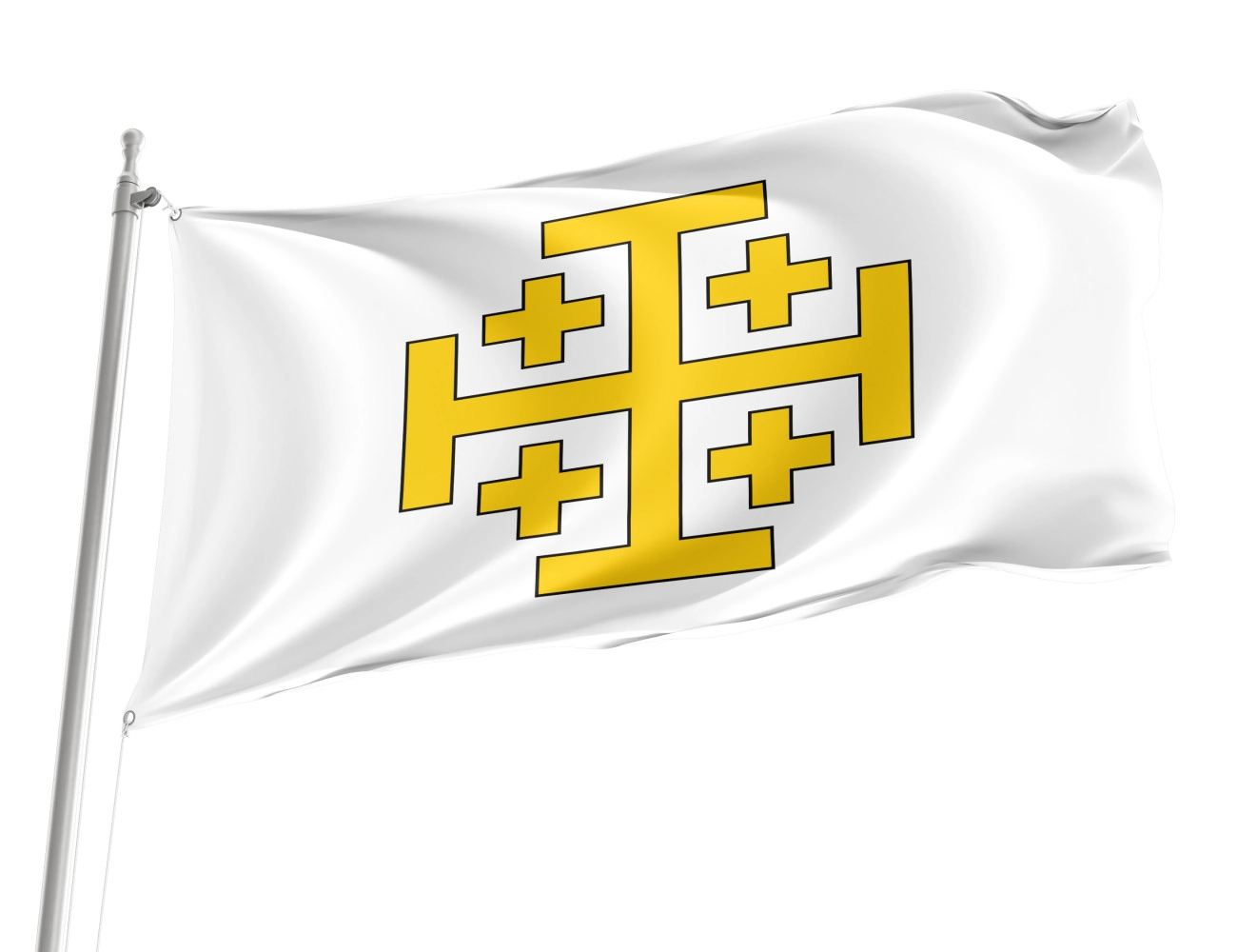 Kingdom of Jerusalem Outdoor Qualität Flagge