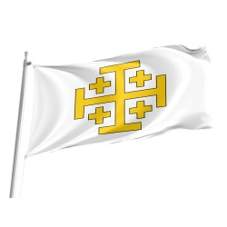 Kingdom of Jerusalem Outdoor Qualität Flagge