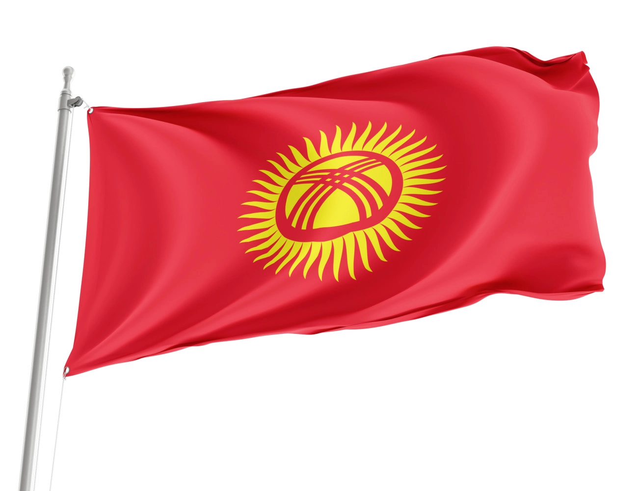 Kyrgyzstan Outdoor Qualität Flagge