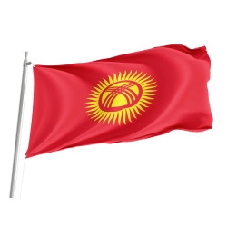 Kyrgyzstan Outdoor Qualität Flagge