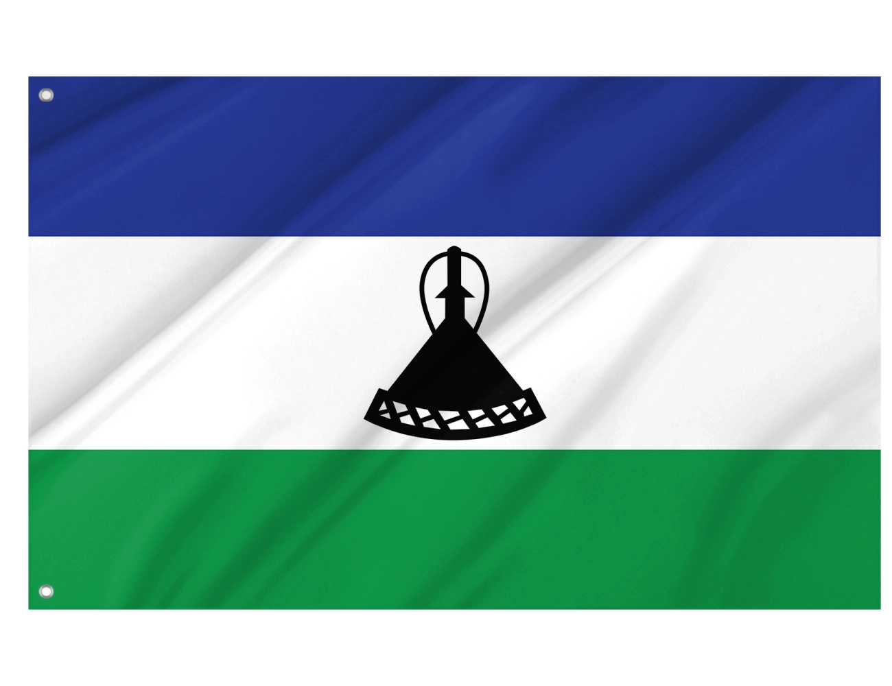 Lesotho Outdoor Qualität Flagge