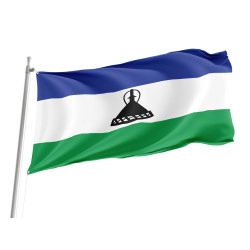 Lesotho Outdoor Qualität Flagge