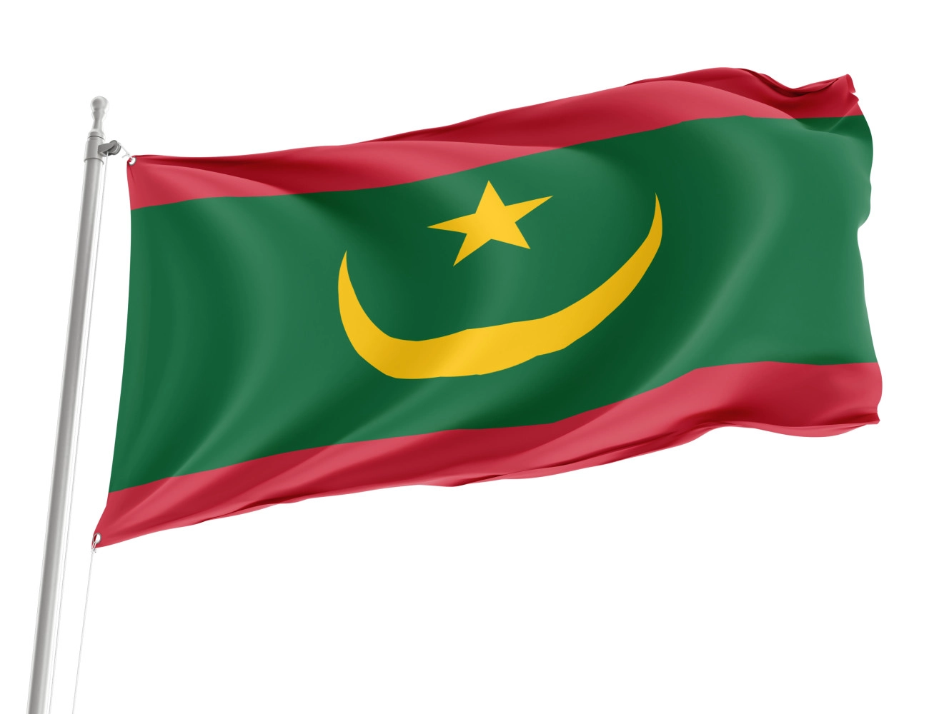 Mauritania Outdoor Qualität Flagge