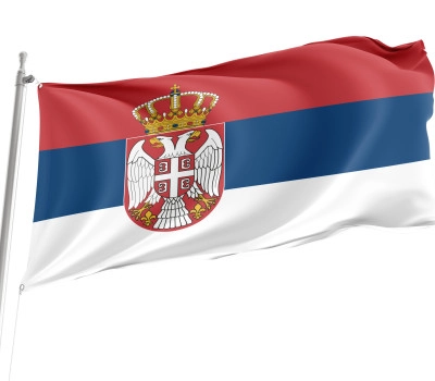 Serbia Outdoor Quality Flag